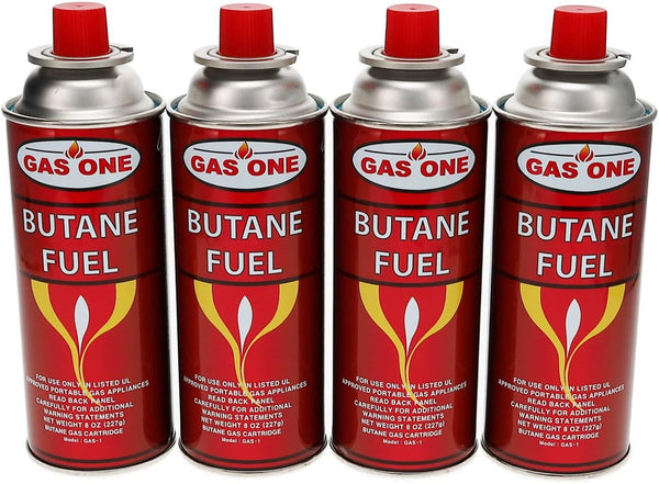 Gas One Butane Fuel for Camping Stoves 8oz