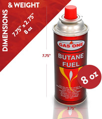 Gas One Butane Fuel for Camping Stoves 8oz